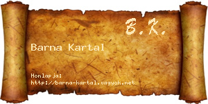 Barna Kartal névjegykártya